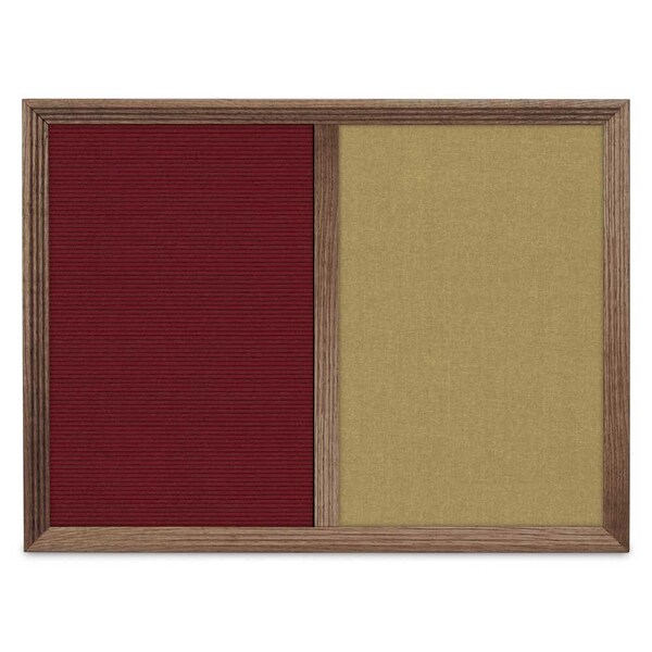 Enclosed Corkboard, 1 Door, 72"x36", 4" Fra, UV3418-BRONZE-BLACK
